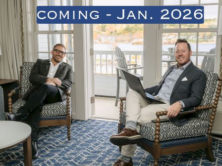 Two people sitting in a room, one with a laptop, with "COMING - JAN. 2026" written above them.