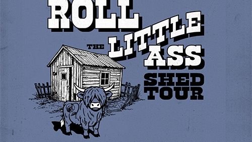 Poster for Jelly Roll featuring Little & Ass Shed Tour with a rustic shack illustration. June 21 Bankhead Pavilion. Ends with a period.